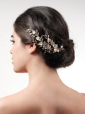 Haarschmuck aus Blüten und Perlen - 456